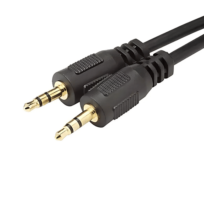 Cabo Plug P2 Estéreo X P2 Estéreo Pino Ouro 1.50 Metros - MXT CB0368