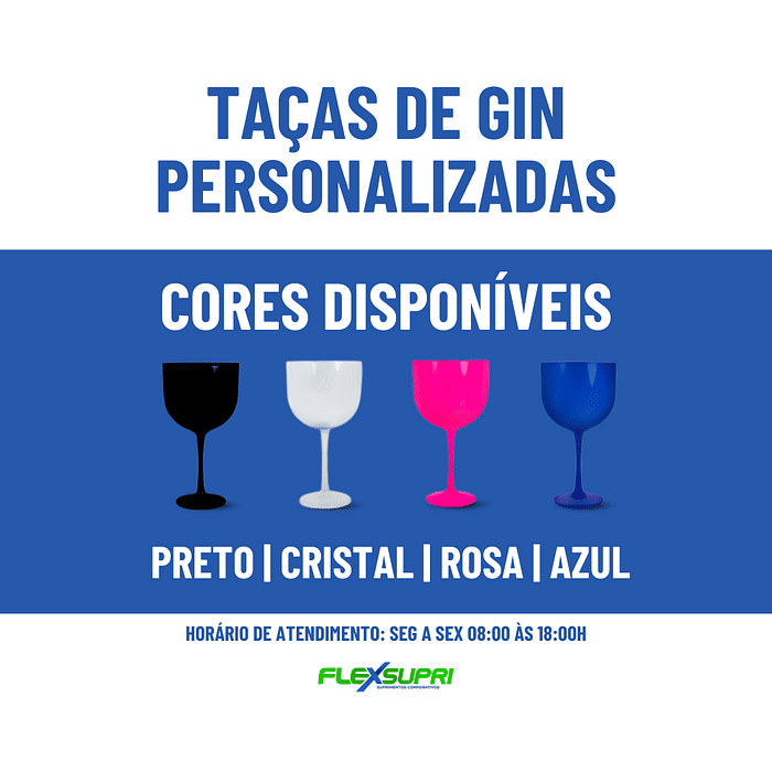100 Taças de Gin 600ml - Personalizado Cor