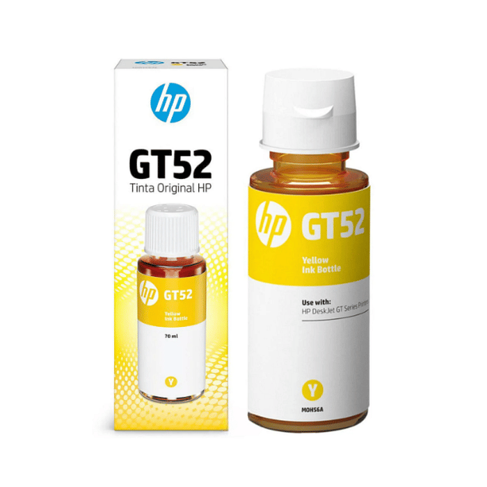 Tinta HP GT52 GT 52Y M0H56AL Original Amarela para HP Deskjet GT 5822 416 116 Smart Tank 517 532 617 Garrafa de 70ml