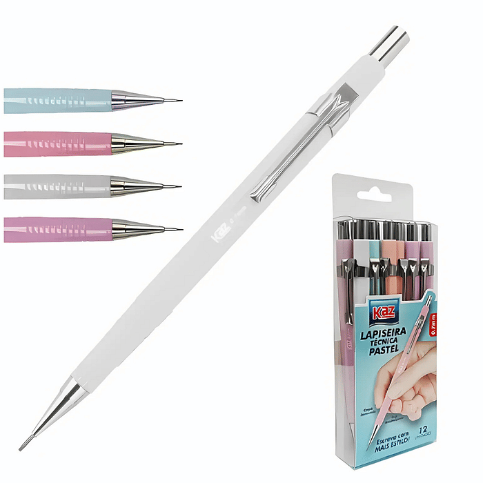 Lapiseira Técnica Grafite 0.7 - Cores Pastéis