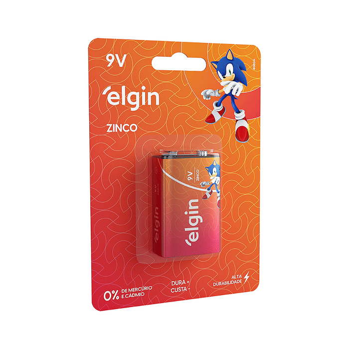 Bateria Zinco 9V - Elgin