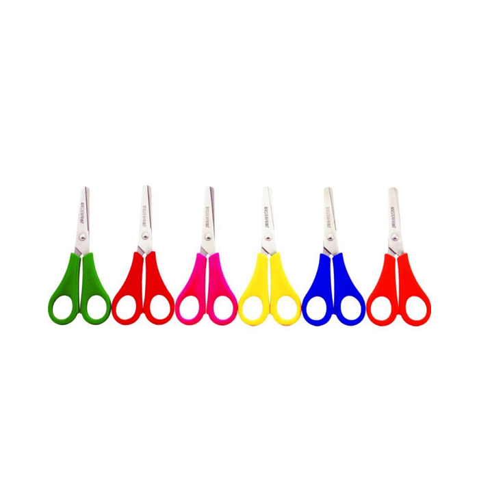 Tesoura Escolar Multiuso 13cm Lâmina de Aço Inox e Corpo Plástico Masterprint MP501