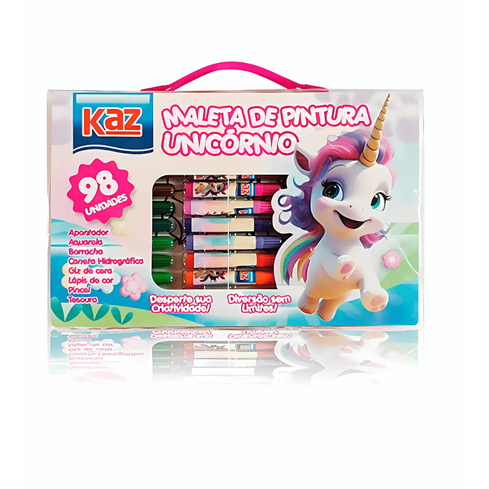 Maleta Pintura Unicórnio 98 peças