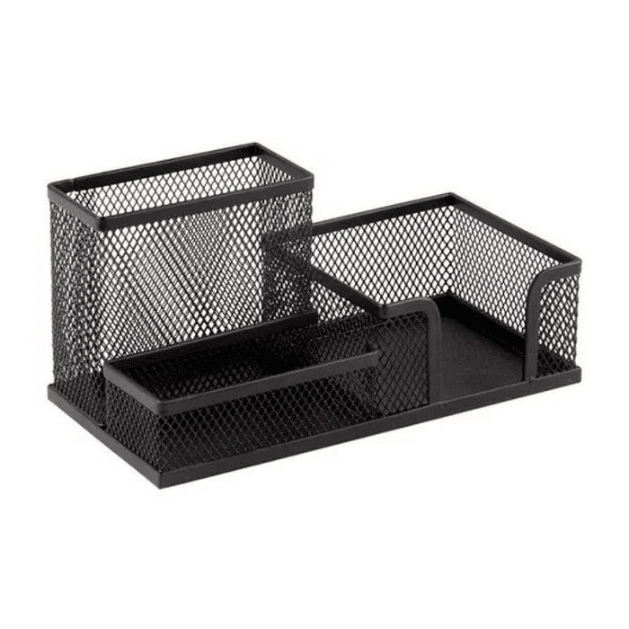 Porta Lápis/Clips/Lembretes Preto Aramado Preto