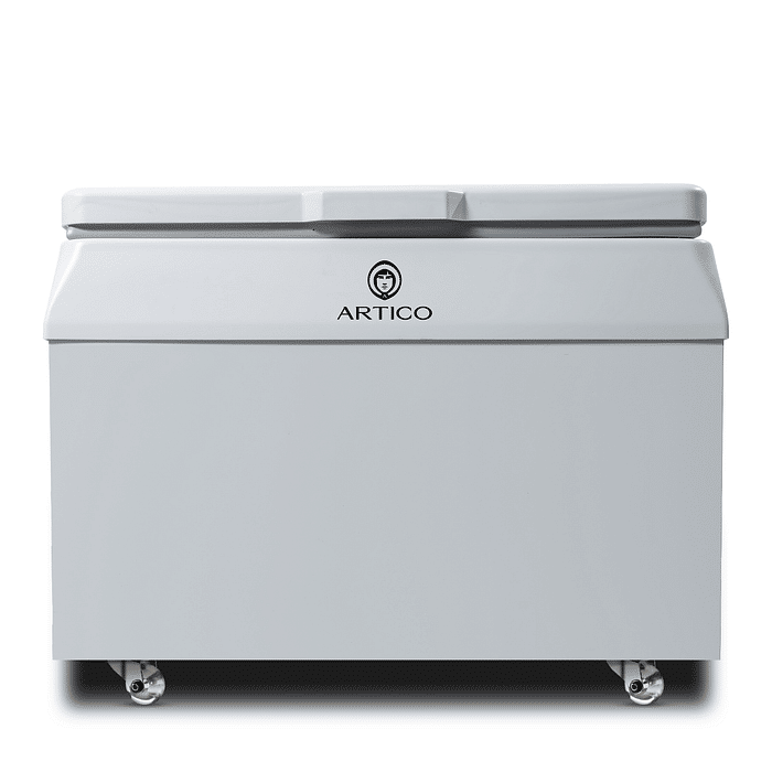 Caixa térmica branca  visão frontal