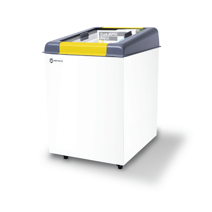 CONGELADOR EXPOSITOR 120 LITROS NEW SLIM 150 BIVOLT AMARELO