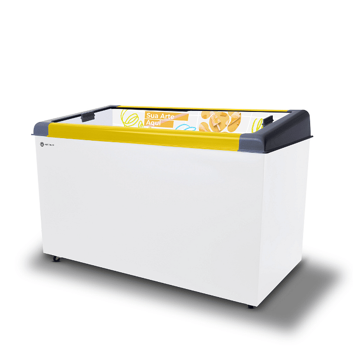 CONGELADOR EXPOSITOR 460 LITROS NEW SLIM 450 BIVOLT AMARELO