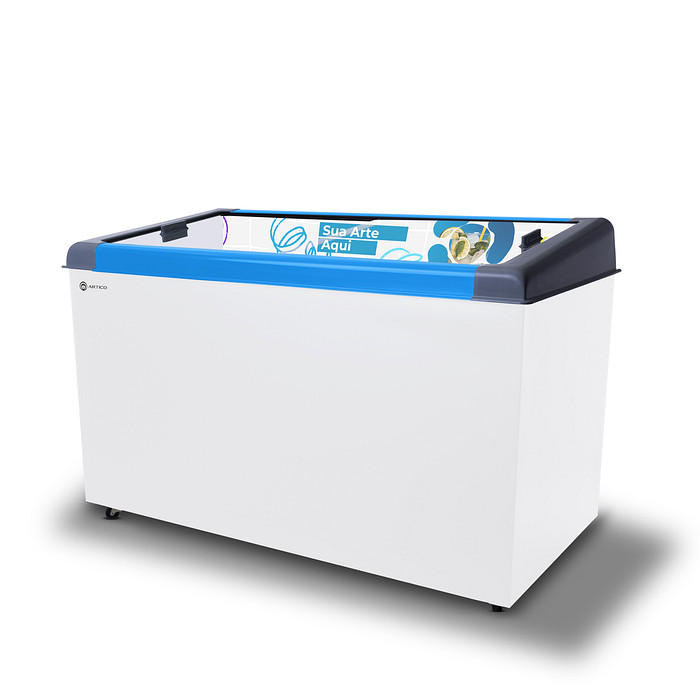 CONGELADOR FREEZER EXPOSITOR VITRINE NEW SLIM 450 BIVOLT VCC AZUL CAP EQUIV 460 LT