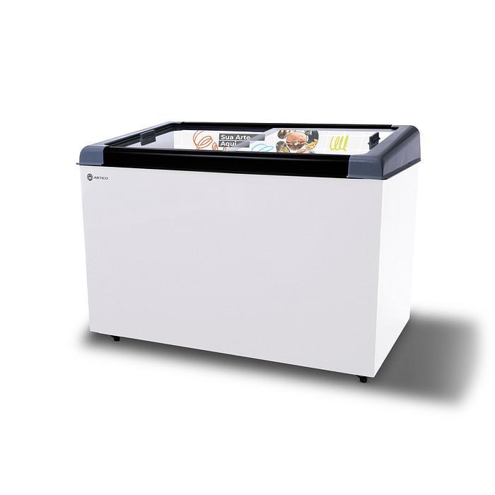 CONGELADOR FREEZER EXPOSITOR VITRINE NEW SLIM 350 BIVOLT VCC PRETO CAP EQUIV 400 LT