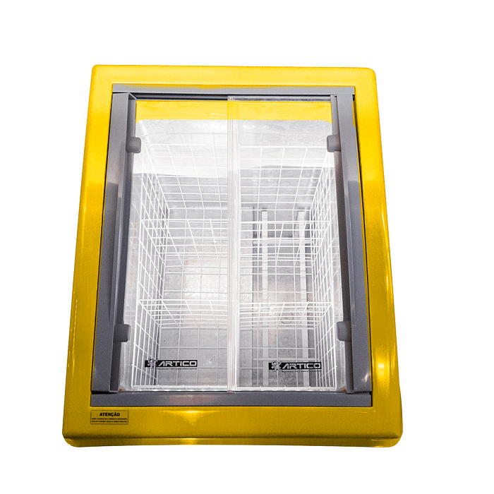 CONGELADOR FREEZER EXPOSITOR VITRINE SHOW SC 124 AMARELO CAP EQUIV 120 LT