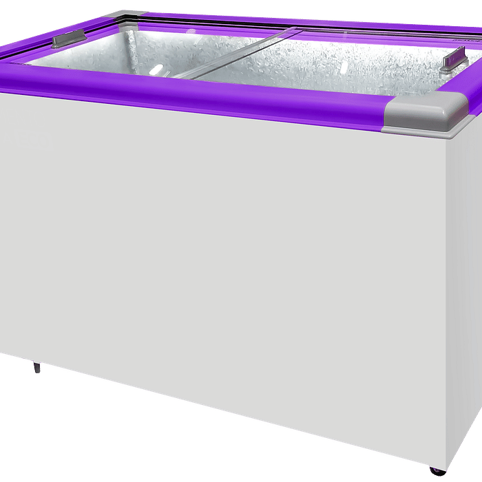 CONGELADOR FREEZER EXPOSITOR VITRINE ECO 350 .E. PURPURA CAP EQUIV 380 LT
