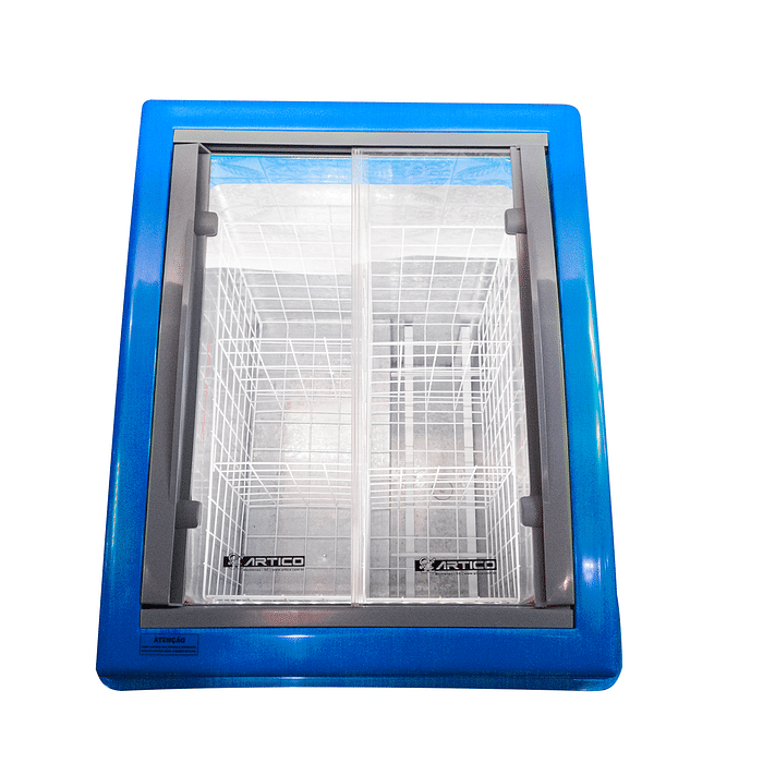 CONGELADOR FREEZER EXPOSITOR VITRINE SHOW SC 124 AZUL CAP EQUIV 120 LT