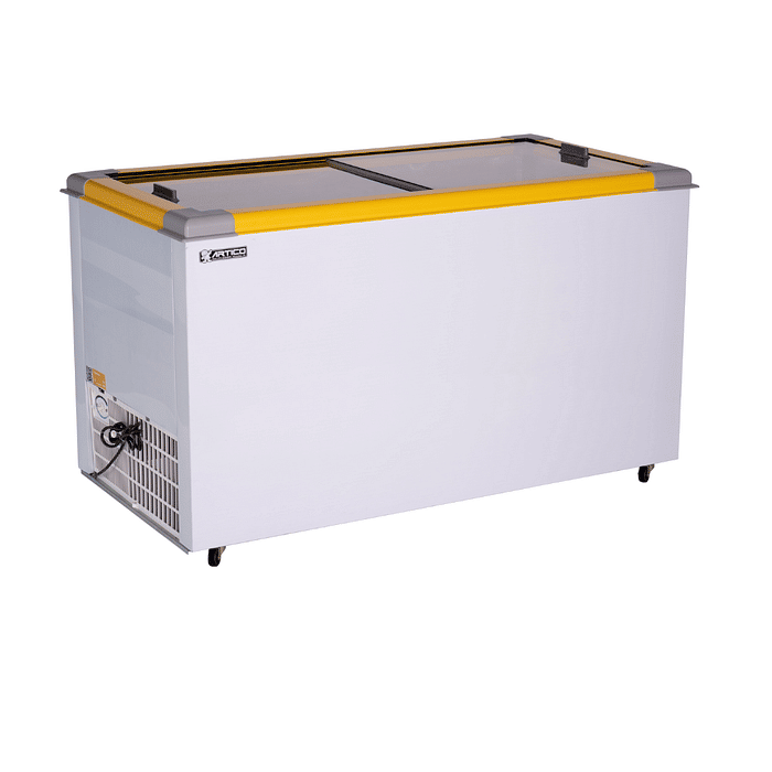 CONGELADOR FREEZER EXPOSITOR VITRINE ECO 450 .E. AMARELO CAP EQUIV 430 LT