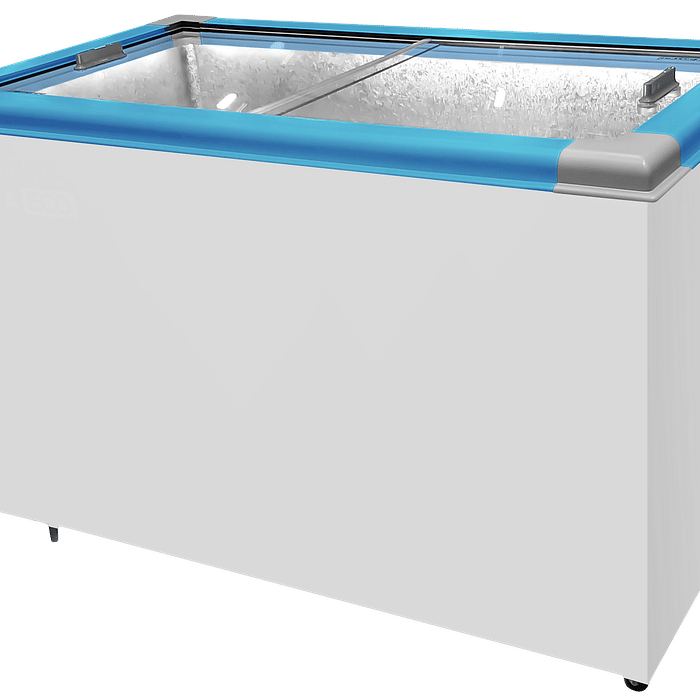 CONGELADOR FREEZER EXPOSITOR VITRINE ECO 350 .E. AZUL CAP EQUIV 380 LT