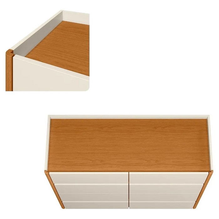 Cômoda 8 Gavetas Aparador Infinite Off White/Cinamomo - Albatroz