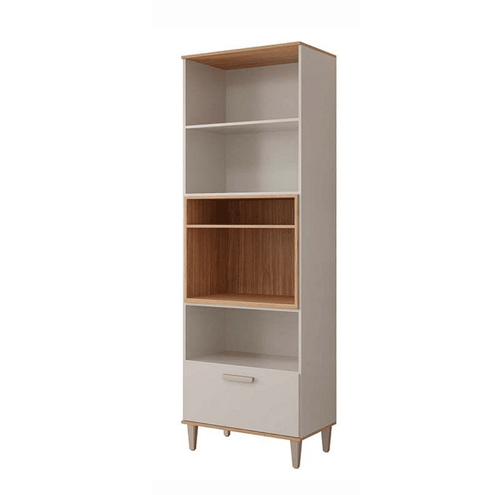 Paneleiro de Cozinha Bella 1 Forno c/1 Gaveta e 3 Portas Basculantes 70 cm Off White/Freijo - MGM