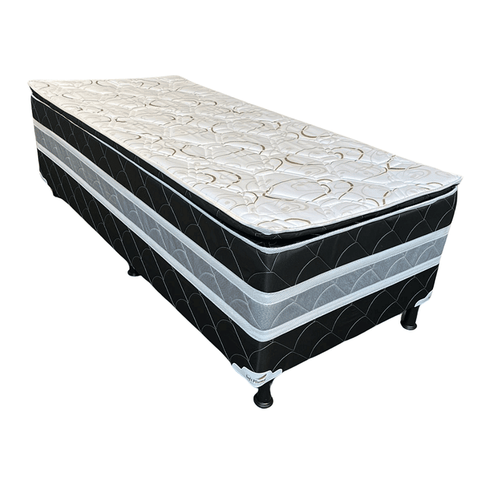 Cama Box Solteiro Conjugada 88x188x62 Com Pillow Top Soft Pluma
