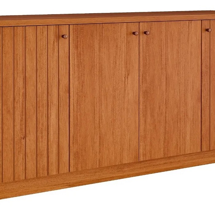 Buffet Lia Cimol 100% MDF 3 Prateleiras - Cinamomo