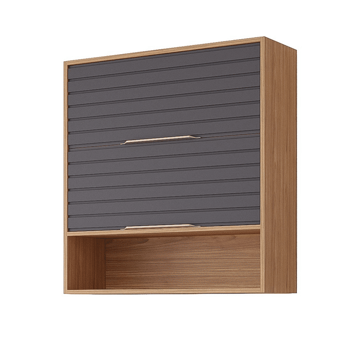 Armário Aéreo de Cozinha em MDF 80cm - Esplendida - MGM - Freijó/Tintanio