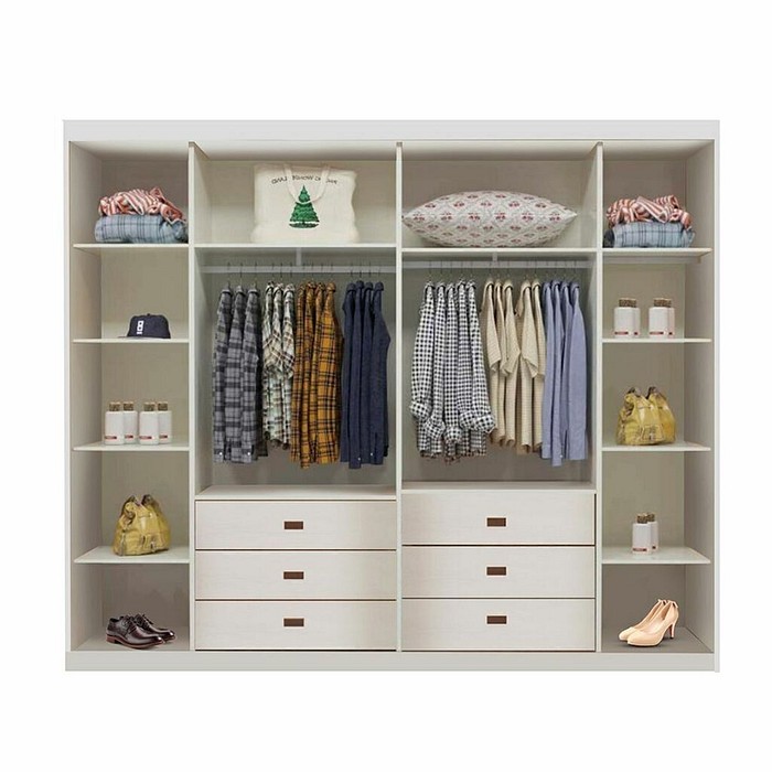 Guarda-Roupa Casal em MDF 6 Portas Bom Pastor Mary Branco