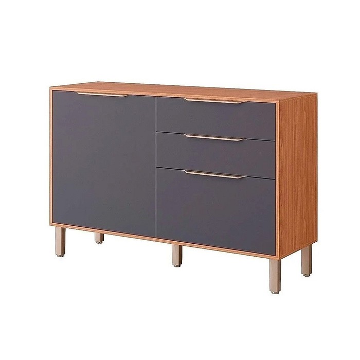 Cozinha Completa Modulada em MDF 5 Módulos MGM Esplêndida Freijó/Titanio