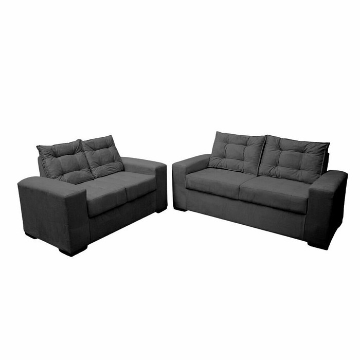 Conjunto de Sofá 2x3 Lugares Torun Cinza Masterflex