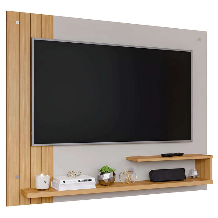 Painel para TV 50 polegadas Permobili Dunas Off White/Nature