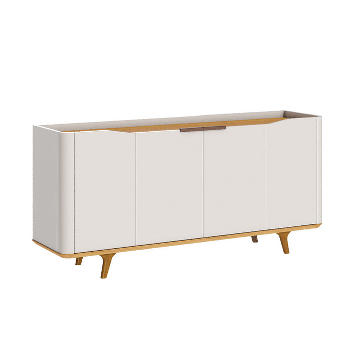 Buffet para Sala 4 Portas Imcal ARC 1.6 Off White/Nature 