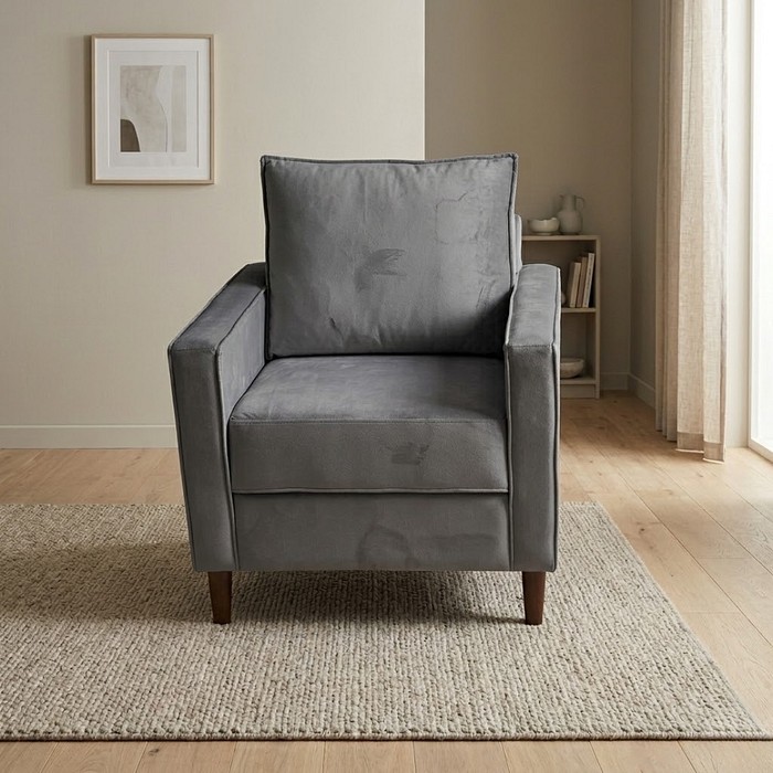 Poltrona Chanel Cinza - Malu Estofados