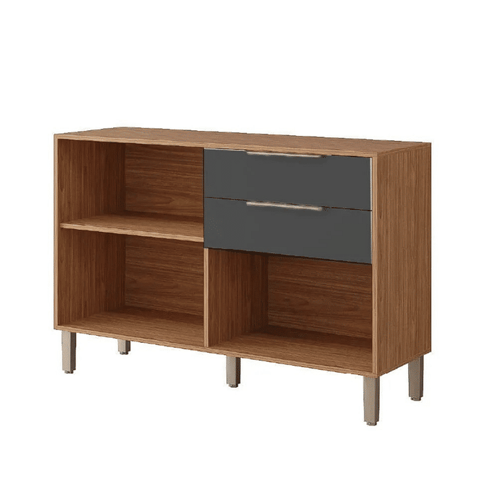 Balcão de Cozinha em MDF com Tampo 2 Gav e 2 Portas 120 cm MGM Divina Freijó/Titanium