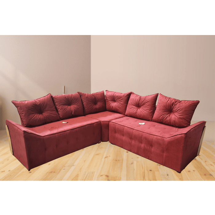 Sofá de Canto Charme Vinho  Malu Estofados
