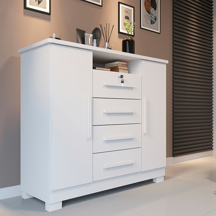 Cômoda Versalhes com Sapateira Branco - Imop