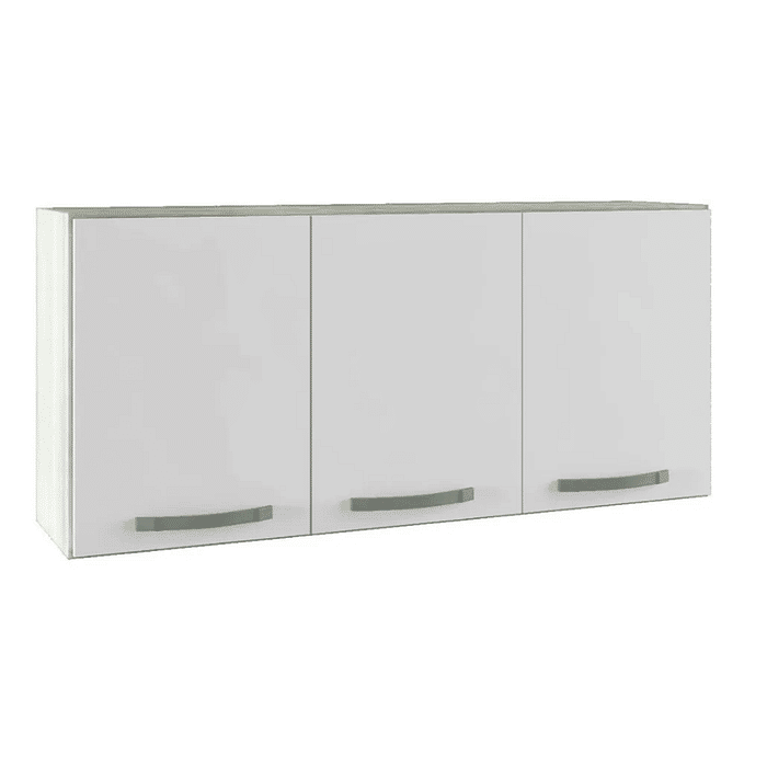 Armário Aéreo de Cozinha 3 Portas, Mila 120cm - Fiorello - Branco