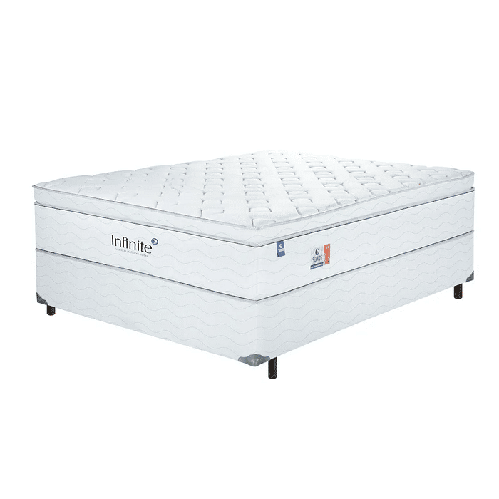 Conjunto Base Box com Colchão Casal Molas Ensacadas Sonos Infinite 138X188X64