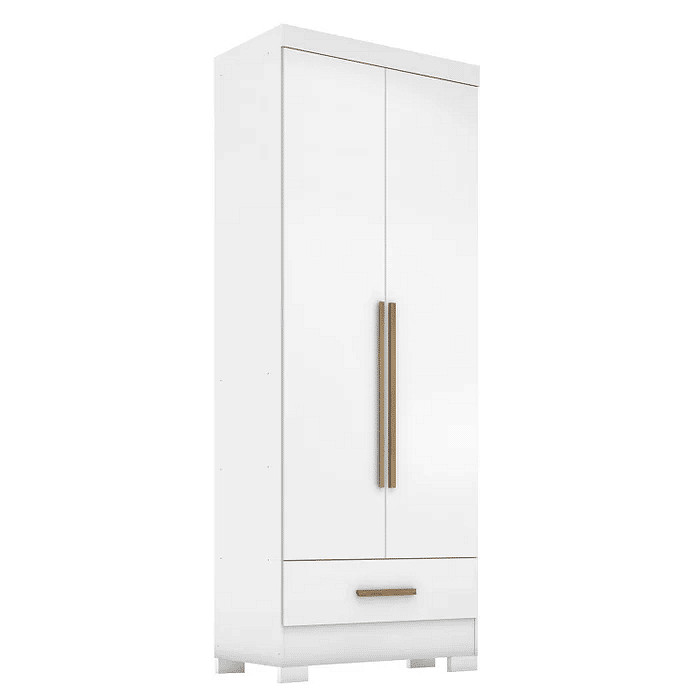 Guarda-Roupa Solteiro 2 Portas Rodial Smart Plus Branco