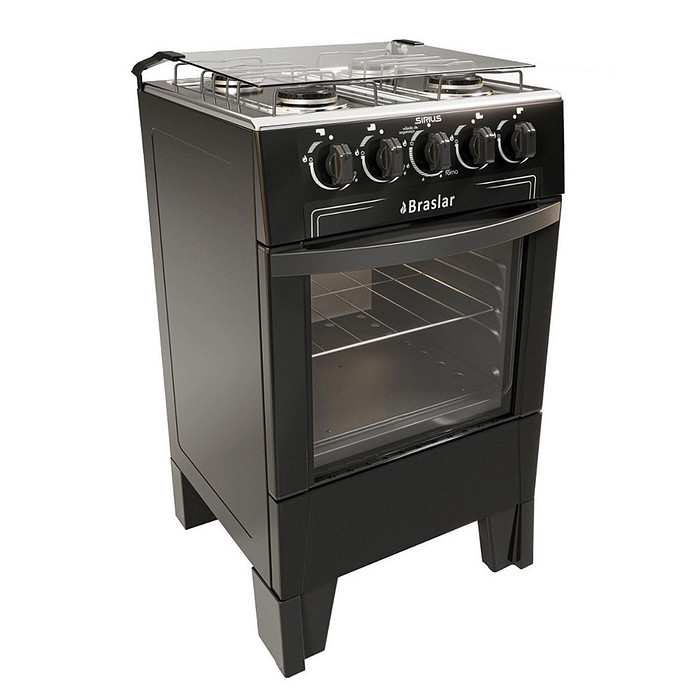 Fogão 4 Bocas Braslar Sirius Simples Preto