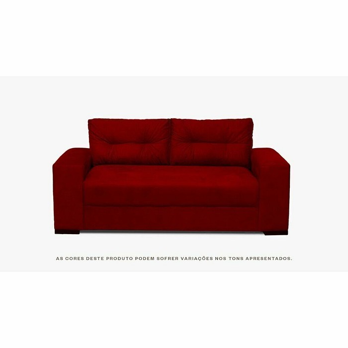 Sofá 3 Lugares Confort Vermelho Masterflex