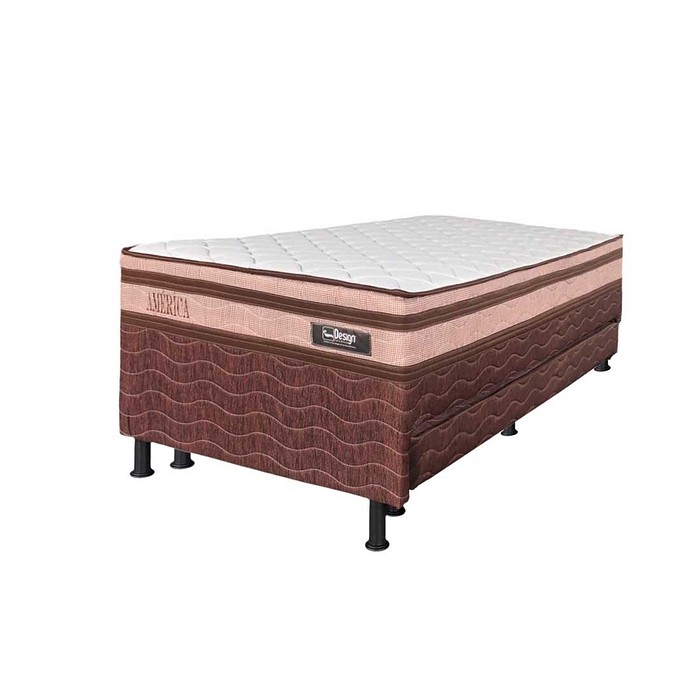 Cama Bibox Mola Solteiro 88 cm América com Auxiliar - Design Colchões