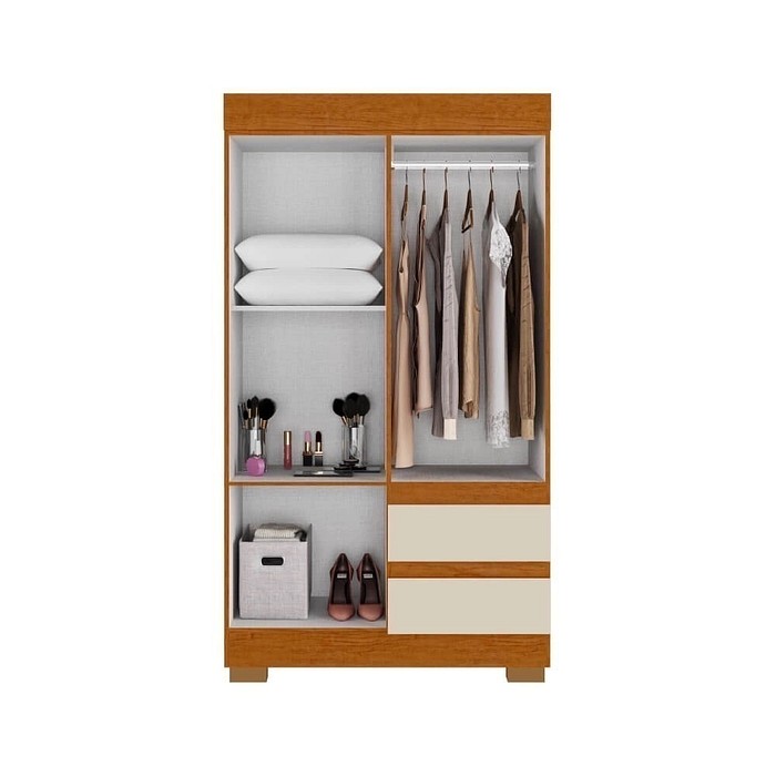 Guarda-Roupa Maya 4 Portas Cinamomo/Off White - Acp Móveis