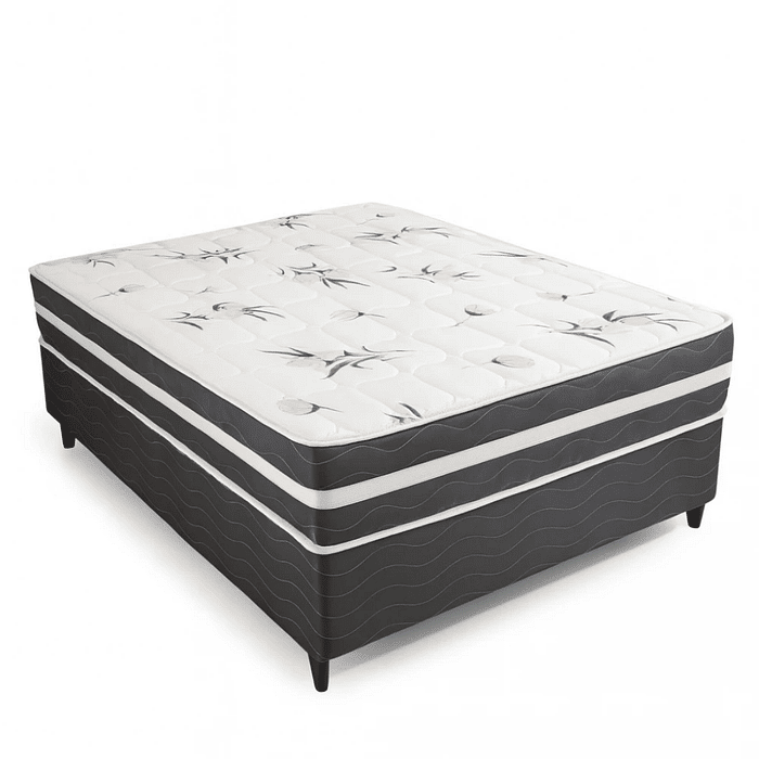 Conjunto Box Viena Casal (Base+ Colchão) Molas Ensacadas 138x188x52