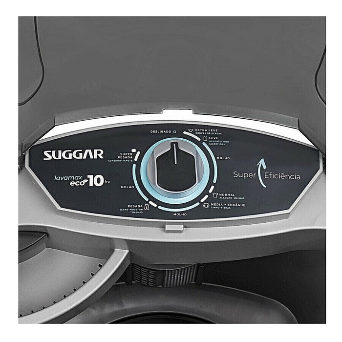 Tanquinho de Lavar Roupa Lavamax Eco 10Kg Desligamento Automático Suggar -Prata