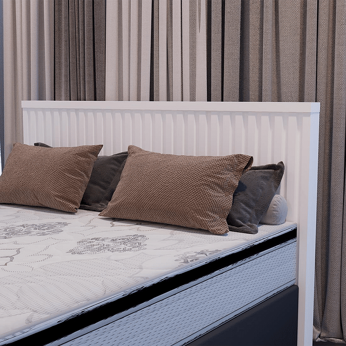 Cabeceira Casal/Queen 180cm em MDF Bom Pastor Camile Ripada - Branco Brilho