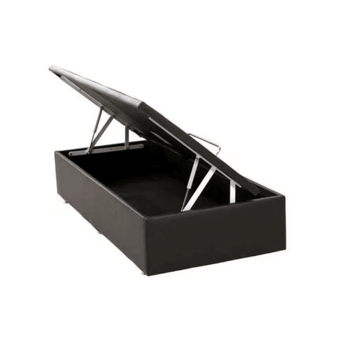 Base Bau Ortobom Sommier Phys Courino Preto 88x188X39