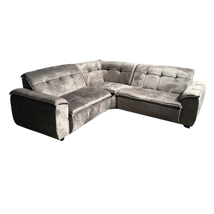 Sofá de Canto Lara 3 Peças 245x245cm 5 Lugares Mola Bonnel - Cinza