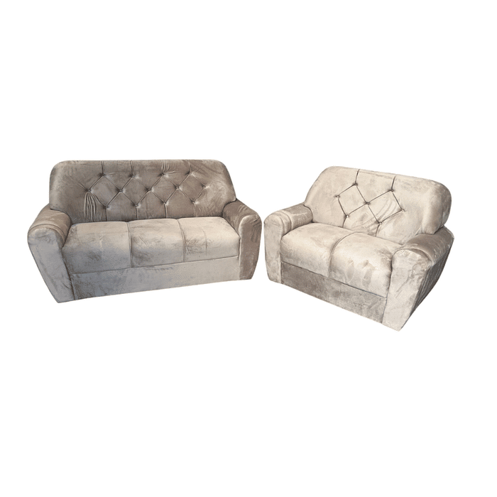 Sofá 3 e 2 Lugares Isis Castor - Malu Estofados