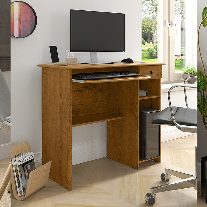 Escrivaninha/Mesa de Computador 1 Gaveta EJ Móveis Viena Freijó