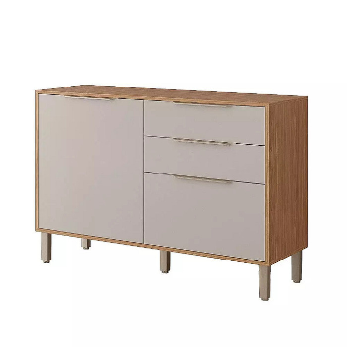 Balcão de Cozinha em MDF com Tampo 2 Gav e 2 Portas 120cm MGM Divina Freijó/Off White