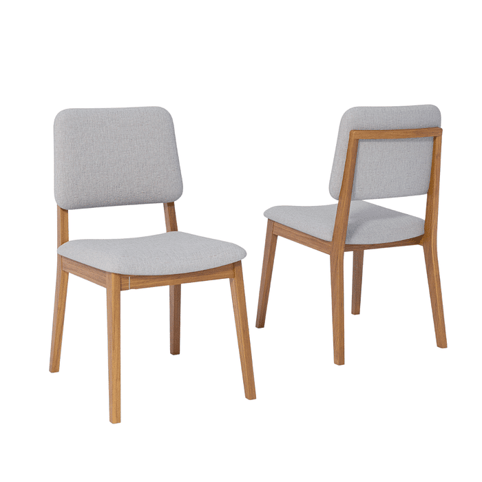 Conjunto 02 Cadeiras Cimol Amarilis Natuame Madeira Tauari - Linho/Cinza