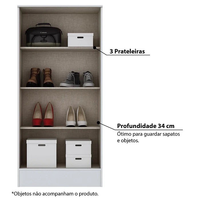 Armário Multiuso Henn Briz B14 - 2 Portas - Branco