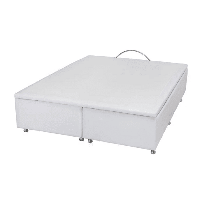 Base Bau Sommier Phys Courino Branco 158x198X39 Queen- Ortobom 